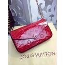 Louis Vuitton Monogram Vernis Chaine Wallet M61276 Red JH01021Dd98