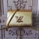 Louis vuitton original epi leather TWIST MM M50332 gold JH01961fH28