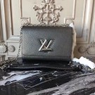 Louis vuitton original epi leather TWIST MM M50332 Silver grey JH01957VO77