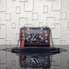 louis vuitton original epi leather twist Monogram flower M50282 black JH00263ul51