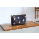 Louis Vuitton Original POCHETTE DOUBLE ZIP M63905 blue JH01313Pg44