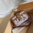 Louis Vuitton PETITE MALLE MM M53134 white JH01498fN93