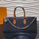 Louis Vuitton SAC TRICOT Epi Leather M52805 black JH01450qa98
