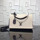 Louis vuitton soft original calf leather LOCKME BB Bag M50250 Cream With black JH00275jX53