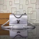 Louis vuitton soft original calf leather LOCKME BB Bag M50250 silver JH00278Zz83