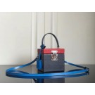 Luxury Replica Louis Vuitton original Epi Leather BLEECKER BOX M52466 Indigo&Coquelicot Red JH01613Dg53