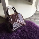 Replica 1:1 louis vuitton original Monogam vernis Alma BB M91606 Coffee JH00554YC47