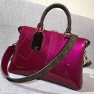 Replica 2017 louis vuitton tote miroir vernis original leahter M54640 rose red JH00800ap60