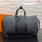 Replica Louis Vuitton KEEPALL BANDOULIERE 50 M45392 black JH00255jT29