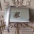 Replica Louis vuitton original epi leather TWIST MM M50332 silver JH01958lx86