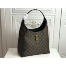 Replica Louis vuitton original monogram canvas flower hobo bag M43545 black JH00221Qz32
