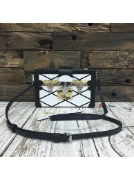 2015 louis vuitton Petite Malle bag Malletage M50114 white JH01164DV39