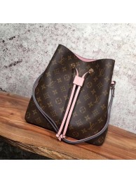 2017 louis vuitton monogram canvas original bag neonoe M44022 pink JH00807lU52