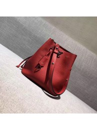 2017 louis vuitton original leather lockme bucket M54677 red JH00744dV68