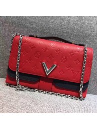 2017 louis vuitton original leather very chain bag M42901 red JH00806Mo27