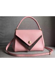 2017 newest louis vuitton original leather double V bag M54440 pink JH00813hJ71