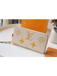 AAA 1:1 Louis Vuitton ZIPPY WALLET M80403 Cream&Saffron JH00164IL96