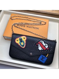 AAA Louis vuitton Original POCHETTE FELICIE M63726 black JH01357Nk89