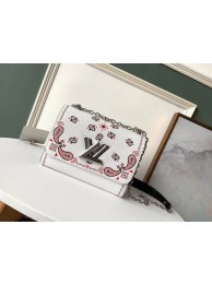 AAA Louis Vuitton TWIST MM Original Leather Bag M53934 White JH00806SV29