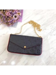 AAAAA Imitation Louis Vuitton Original pochette felicie monogram empreinte shoulder bag M64064 dark blue JH00398QQ66