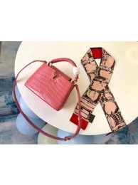 AAAAA Louis vuitton original crocodile CAPUCINES PM M94587 pink JH01190Jq92