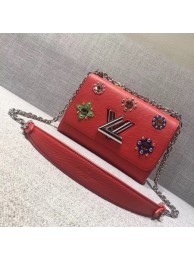 Best louis vuitton TWIST Original leather Shoulder Bag 50272 red JH00637zE83