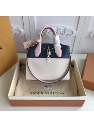 Cheap Louis Vuitton Original Leather CITY STEAMER Mini M55062 Black&White JH00873PC54