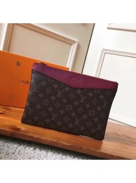 Cheap Louis vuitton original Monogram Canvas DAILY POUCH M62048 Bordeaux JH01270FT69