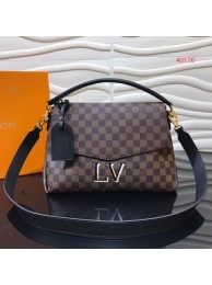 Copy 1:1 Louis Vuitton Damier Ebene Canvas Original Leather Beaubourg M40176 black JH00981lS35