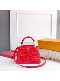 Copy Best Louis vuitton original crocodile CAPUCINES PM M94587 red JH01495Xd42