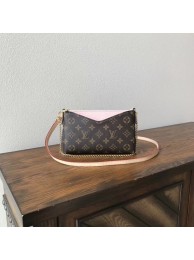 Copy Best Louis vuitton original monogram canvas pallas clutch M41638 pink JH00085Xd42