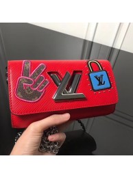 Copy High Quality Louis Vuitton original Epi leather WALLET M63320 red JH01471xG96