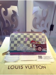 Copy Louis Vuitton Damier Azur Canvas Zippy Illustre Wallet 61241 White JH00885rY88