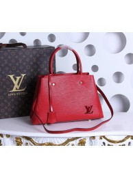 Copy Louis Vuitton Epi Leather Montaigne MM Tote Bag M41056 Red JH00910wz58