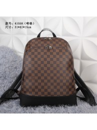 Copy Louis Vuitton Monogram Damier Ebene Graphite Jake Backpack M41558 Coffee JH00909Ds70