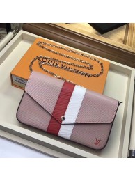 Copy Louis Vuitton original Epi leather POCHETTE FELICIE M62982 pink JH01896Of26