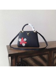 Copy Louis vuitton original noir taurillon leather Capucines BB M48665 black JH00287nY30