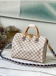 Copy Louis Vuitton SPEEDY BANDOULIeRE 30 N50054 Blue JH00126Of26