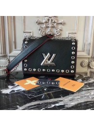 Copy louis vuitton top original epi leather twist mm B50282 black JH00320wz58