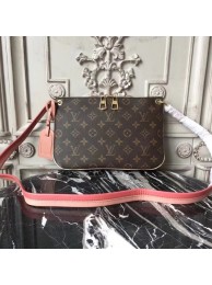 Designer Fake Louis vuitton lorette Original monogram canvas handbags M44053 pink Handbags JH01949TP23