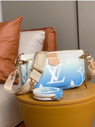 Designer Fake Louis Vuitton MULTI POCHETTE ACCESSOIRES M57633 Blue JH00179TP23