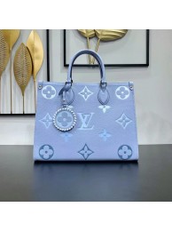 Designer Replica Louis Vuitton ONTHEGO MM M45718 Summer Blue JH00192Jz48