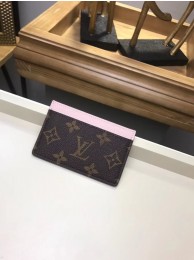 Fake Best Louis Vuitton Monogram Canvas CARD HOLDER M60703 pink JH01972zZ68