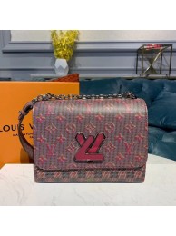 Fake Cheap Louis Vuitton M55480 Twist MM Original Leather Monogram Pop Pink JH00885Wq19