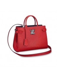 Fake Copy Louis Vuitton original Epi Leather Montaigne Tote Bag MM 54810 red JH00560Mv33