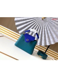 Fake Louis Vuitton Original Taurillon leather CAPUCINES BB M95509 blue JH00729El40