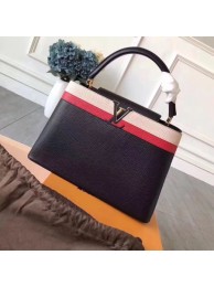 Fake Louis vuitton original taurillon leather Capucines M48864 black JH00499El40