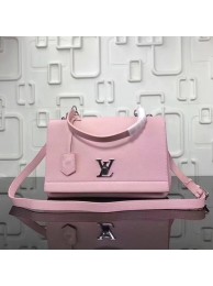 Fake Louis vuitton soft original calf leather LOCKME BB Bag M50250 pink JH00277TR19