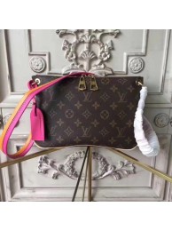 Fashion Louis vuitton lorette Original monogram canvas handbags M44053 rose JH00314FA65