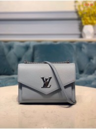 High Imitation Louis Vuitton MYLOCKME BB M51418 light blue JH00501vF44